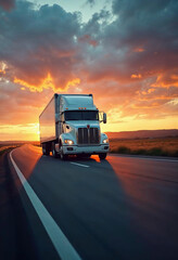 Trucks on the road, Transport and logistics of products