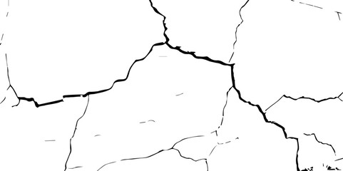 Transparent Background Vector Texture of Grunge Cracks and Fractured Earth – Realistic Dry Soil Pattern with Rough Distressed Overlay for Creative Use
