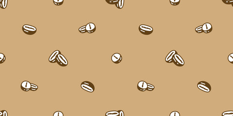 coffee beans seamless pattern cafe hot tea cup vector bakery water drinking cartoon doodle gift wrapping paper tile background repeat wallpaper illustration scarf isolated design