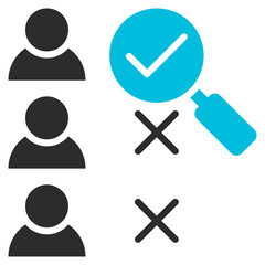 Screening Glyph Blue Grey Icon