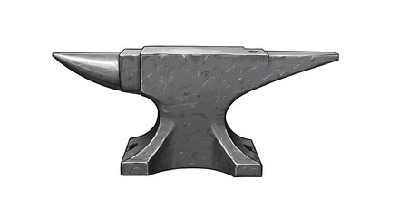 Metal anvil isolated on white background