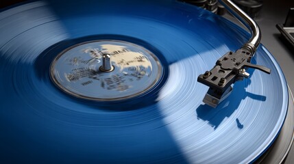 Blue vinyl LP record