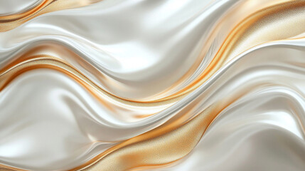 Obraz premium Pearlescent Sheen Platinum Bac White Gold High-Gloss