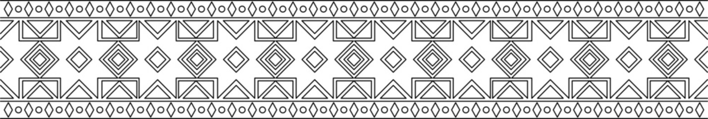 Tribal Ethnic Pattern Outline Border