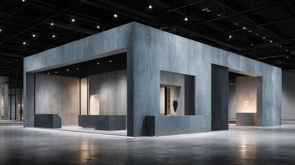 Modern, minimalist exhibition booth design