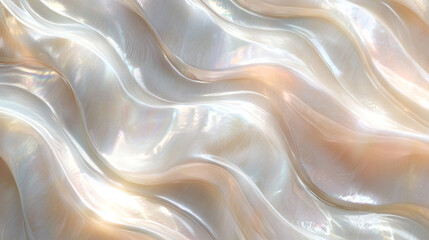 Fototapeta premium Pearl High-Resolution Text Flow Opalescent Wave Silky