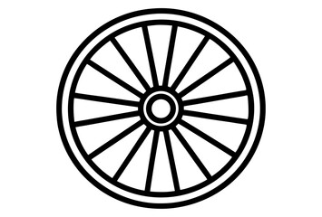 wagon wheel silhouette vector © Sana van Designer