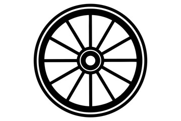 Fototapeta premium wagon wheel silhouette vector