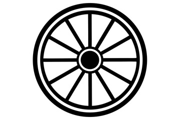 Fototapeta premium wagon wheel silhouette vector