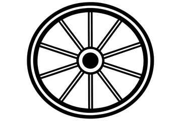 Fototapeta premium wagon wheel silhouette vector