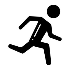 Running Man glyph icon