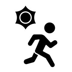 Sun Run glyph icon