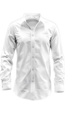 White dress shirt isolated on transparent background for design mockup