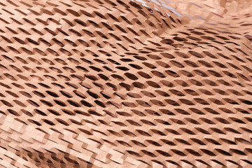 honeycomb cardboard filler for transportation close up