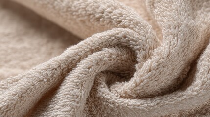 Beige cotton towel fabric texture