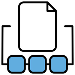 Data Patterns Blue Black Icon