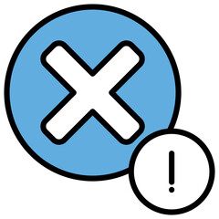 Fototapeta premium Violation Blue Black Icon