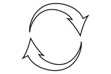 illustration of a circular arrow or recycle EPS 10