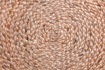 Knitted Textured Round Straw Kitchen Mat