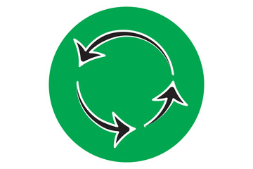 illustration of a circular arrow or recycle EPS 10