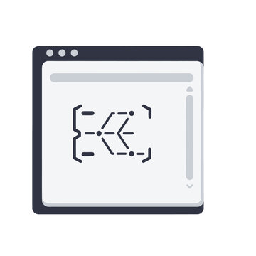 Abstract Digital Diagram On Computer Screen