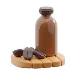 3d illustration of bottle of coffee