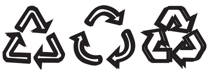 3d optical recycle arrow on white background vector EPS 10