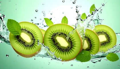 Refreshing Kiwi Splash: A Burst of Zesty Green