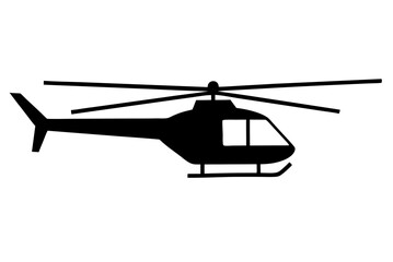 helicopter  silhouette vector