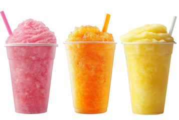 Colorful Slush Drinks in Takeaway Cups