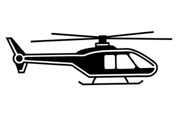 helicopter  silhouette vector