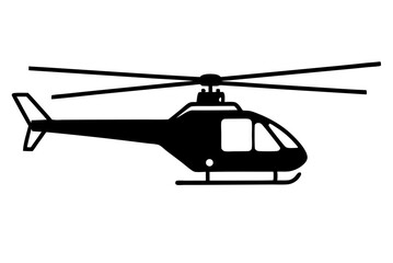 helicopter  silhouette vector
