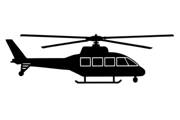 helicopter  silhouette vector
