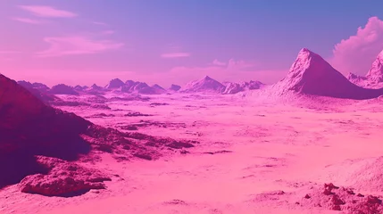 Fototapeten Pink desert landscape © akkun