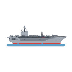 Naklejka premium Pixel Art Illustration Of An Aircraft Carrier