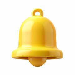 yellow notification icon isolated on white background