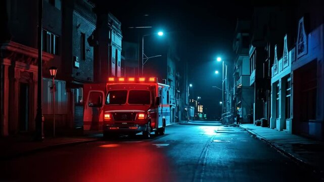 A Fire Truck Parked Awaits Urgent Dispatch in Town