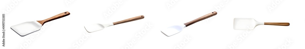 Poster set of horizontal arrangement of various tools and objects. isolated on transparent background