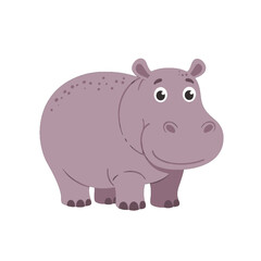 Obraz premium Cartoon Hippopotamus Illustration