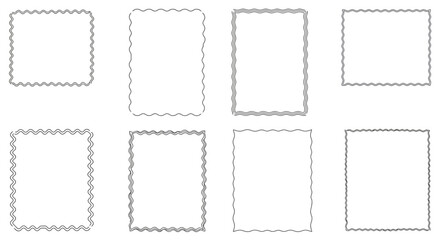 Wavy Edge Frame Set: Decorative Border Collection