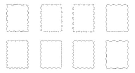 Blank Scalloped Edge Frames - Minimalist Layout Template