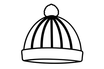 bobble hat  silhouette vector