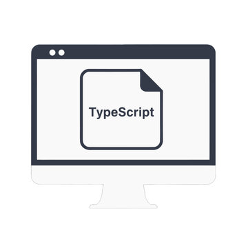 Modern Computer Display Showing Typescript File Icon