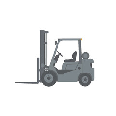 Fototapeta premium Gray Forklift Illustration On White Background