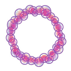 Obraz premium Circular Pink Bubble Frame