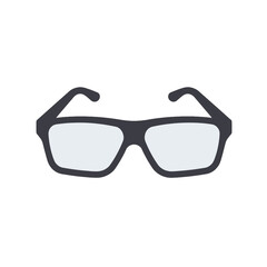 Simple Black Eyeglasses Icon