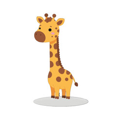 Fototapeta premium Cute Cartoon Giraffe Illustration