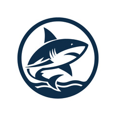 shark vector illustration logo design
