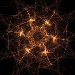 Fototapeta premium Amber Lattice of Stars