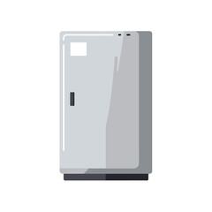 Gray Refrigerator Icon Illustration